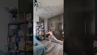 15 min Legs Slider Workout for home with socks 🔥 Try it for perfect legs and toned body [upl. by Eileen]