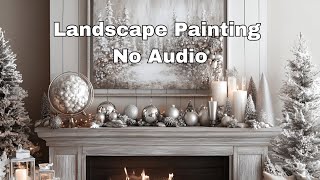 Winter Art Screensaver for TV  Landscape Paintings  No Audio  4 Hours  TV Wallpaper [upl. by Aihsenad]