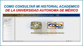 COMO CONSULTAR MI HISTORIAL ACADEMICO Y CALIFICACIONES DE LA UNAM 2024 [upl. by Beaufert333]