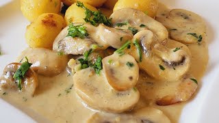 Champignon SahnesoßeChampignon Rahm Pfanne super einfach und super lecker 😋 [upl. by Torrie]