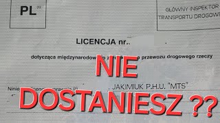 Licencja transportowa WSTRZYMAJĄ wydawanie [upl. by Hsenid]