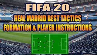 FIFA 20 REAL MADRID BEST CUSTOM TACTICS amp FORMATION [upl. by Akenat883]