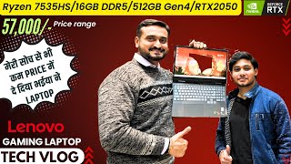 Lenovo Ideapad Gaming3  Ryzen 5 7535HS with RTX 2050  16GB DDR5 Ram  60k price range laptop [upl. by Cheke]