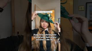 How to wear a fascinator hairstyle with long hair howtowearafscinator hatinator millinery [upl. by Anawt]