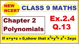 Class 9 Maths  Ex24 Q13  Chapter 2  Polynomials  New NCERT  Ranveer Maths 9 [upl. by Anibas31]