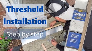 Installing a Door Threshold with Concrete Underneath [upl. by Stilu781]