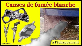 Les causes des fumée blanche à léchappement de votre véhicule  SIMOAUTO [upl. by Faxan]