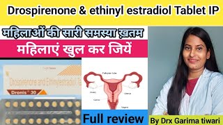 Drospirenone and ethynil estradiol tablet IP review Dronis 20 tablet uses in hindi  Yamini tablet [upl. by Bradan]