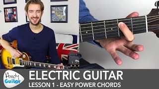 Electric Guitar Lesson 1  Rock Guitar Lessons for Beginners [upl. by Ocirrej105]