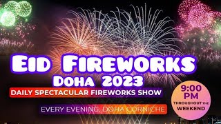 Eid Fireworks Doha Corniche 2023 [upl. by Vena]