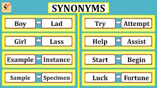 Synonyms  500 most important words in English  Vocabulary  Synonyms words  Alternative words [upl. by Woodall519]