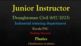 Junior instructor Draughtsman civil Industrial training department 6572023 Building materials [upl. by Parrnell]