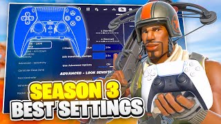 NEW SEASON 3 BEST Controller SETTINGS  Sensitivity in Chapter 5 Fortnite Tutorial [upl. by Haidabo334]