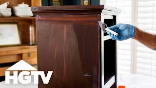 How to Use Gel Stain on Wood Furniture  HGTV [upl. by Aihtniroc]