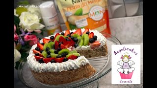 KETO MOSTACHON CON FRUTOS ROJOS by ANGELICAKESDESSERTS [upl. by Jonati]