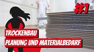 Trockenbau Planung und Materialbedarf einer Trockenbauwand [upl. by Laurena]