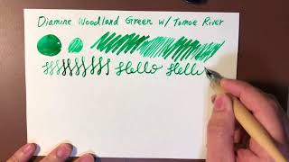 Diamine Woodland green [upl. by Ahcsat]