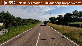 Lijn 652 Den Helder Station  Julianadorp Dorperweerth [upl. by Amron]