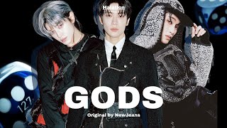 AI COVER  NCT U Jaehyun Taeyong Mark GODS 가사해석 [upl. by Arlie]