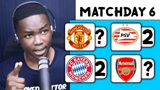 Champions League Matchday 6 Predictions amp Betting Tips  Manchester united vs Bayern Munich [upl. by Brown]