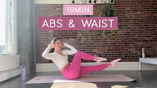 10MIN Abs amp Waist Pilates  toned abs  snatched waist  no equipment or repeats [upl. by Brandes366]