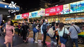 4K UHD Walking In Downtown Bangkok  Erawan Shrine Chidlom BTS Station to Pratunam [upl. by Dom]