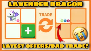 11 NEW OFFERS FOR LAVENDER DRAGON ARE THEY LOSE SO MUCH VALUE NOW😭😭 Rich Servers Adopt me [upl. by Zimmer]