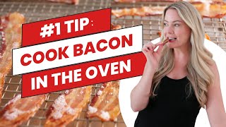 The BEST Way to Cook Bacon in the Oven 🥓  no mess quick amp easy cook like a pro [upl. by Putnam]