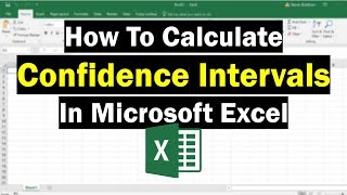 How To Calculate Confidence Intervals In Excel [upl. by Kralc]