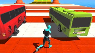 SUPER BUS MEGA RAMP JUMPING CHALENGGE [upl. by Saidnac618]