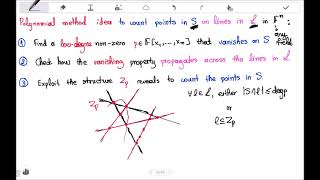 Marina Iliopoulou Three polynomial methods for point counting Lecture I [upl. by Lynna]