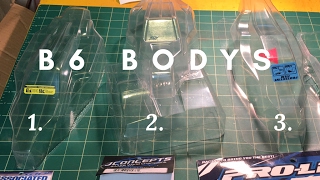 B6 Body Comparison Associated vs JConcepts vs ProLine [upl. by Owiat]