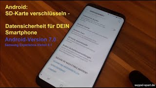 Android SDKarte verschlüsseln – Datensicherheit am Beispiel Samsung Galaxy S8  SeppelPower [upl. by Tnecillim52]