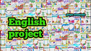 english project workenglish project front pageborder design for english projectenglish projects [upl. by Annoid]