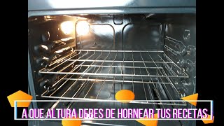 ¿Sabes a que altura debes de hornear tus recetas ¿Sabes la función de cada nivel de tu horno [upl. by Akilat]