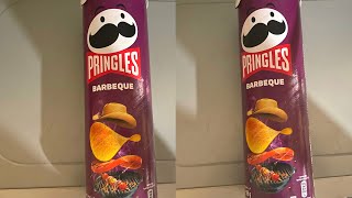 PRINGLES BARBECUE POTATO CHIPS REVIEW [upl. by Brock211]