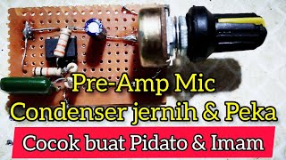 DIY Preamp Mic Condenser Using ic NE 5534 I gp tipi [upl. by Nidnarb]