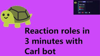 How to make reaction roles with carl bot tutorial updated [upl. by Isbella]