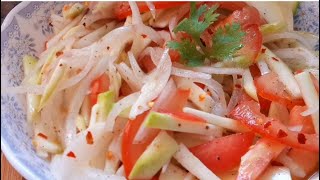 Raw Mango Salad Mango Season Recipe  Try its yummy [upl. by Elawalo]