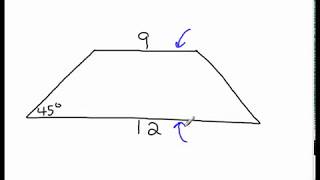 Area of a Trapeziod with some Trigonometry [upl. by Mignon]