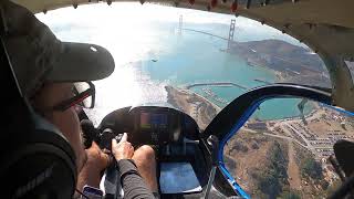 RotorWay A600 Talon at Golden Gate Bridge [upl. by Introk561]