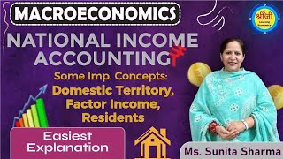 Factor Income Domestic Territory Transfer Income  National Income Accounting  Ms Sunita Sharma [upl. by Nnylyt]