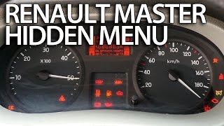 How to enter hidden menu in Renault Master service test mode [upl. by Annwahsal]