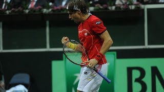 Davis Cup 2012 Highlights David Ferrer v Radek Stepanek  Day 1 [upl. by Tullusus957]