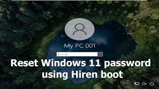 To reset windows 11 password using Hiren bootable USB [upl. by Hannon174]