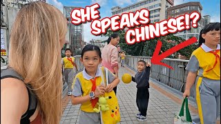 How do Chinese Kids React to Foreigners [upl. by Ardekan]