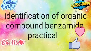 Identification of benzamide organic chemistry practical for BSC student [upl. by Norym610]