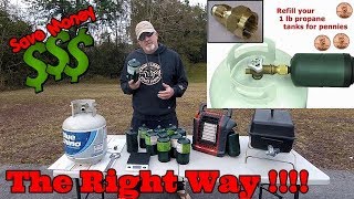 How To Fill A One Pound Propane Bottle  The Right Way and Save [upl. by Joris]