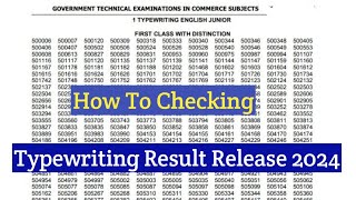 Typewriting Exam Result 2024 in Tamil August Month Resulttypewritingexam [upl. by Matias]