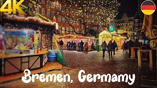 Bremen Germany Christmas market walking tour 4K  Beautiful Christmas Market [upl. by Sethi705]